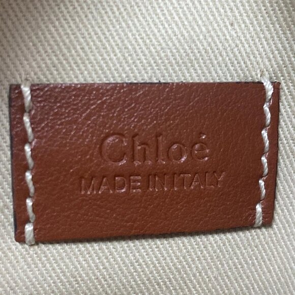 Chloe Woody Belt Bag Cream Brown Canvas Leather Bum Bag 530-072125 - Picture 8 of 8